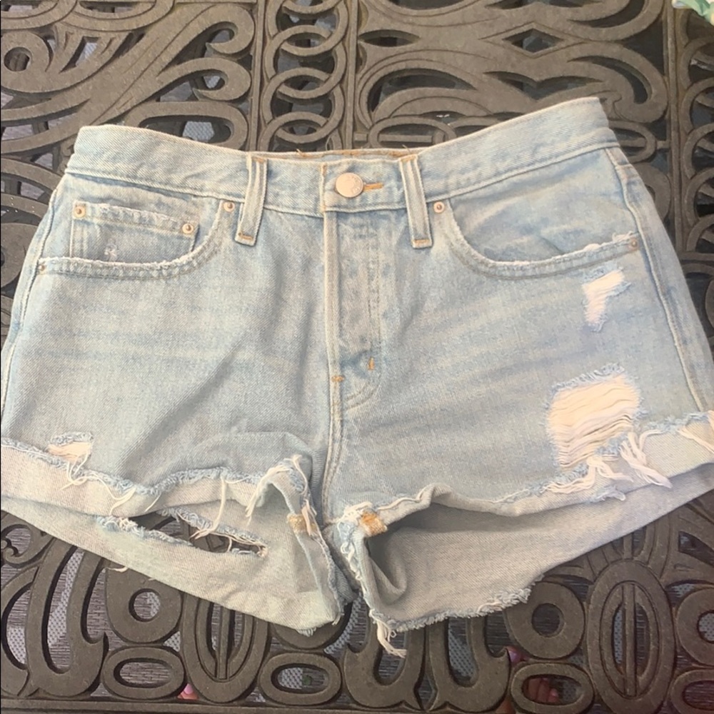 Urban Outfitters BDG Mid Rise Ripped Jean Shorts